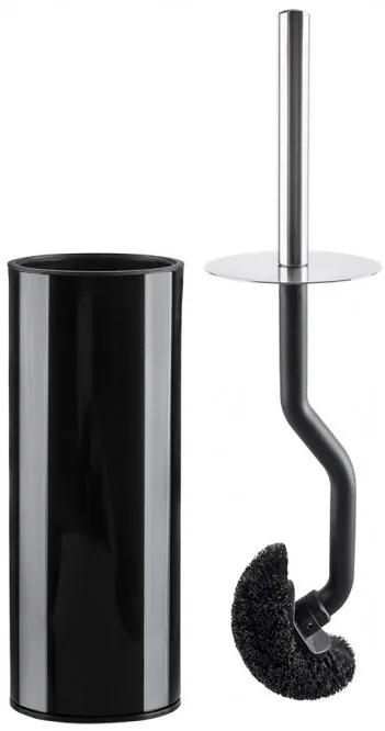 Perie WC AWD Hovringen, negru, metal, 10 x 37 cm
