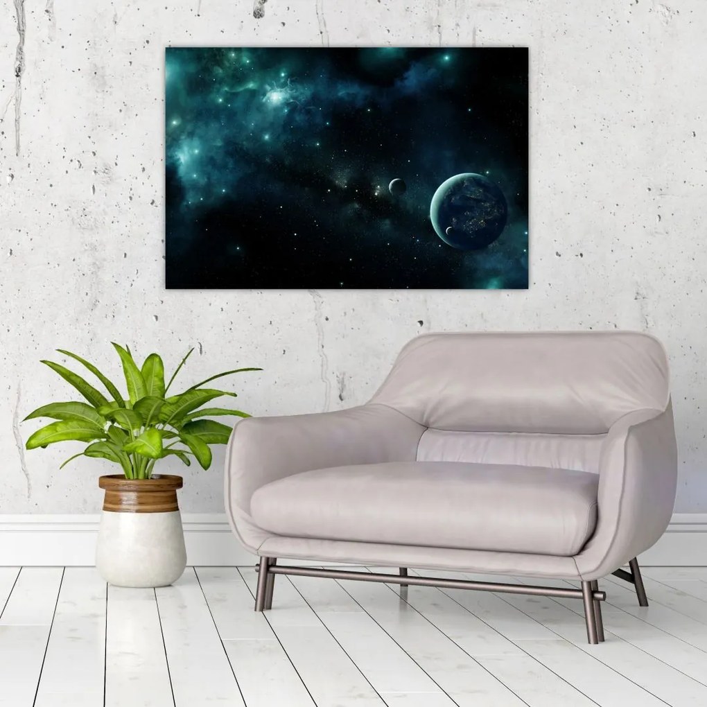 Tablou - Viața în spațiu (90x60 cm)