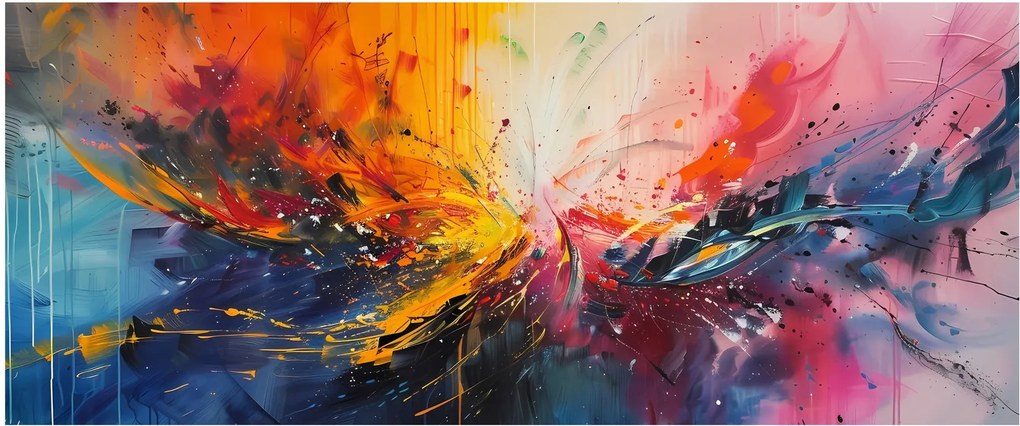 Tablou - Abstracție de culoare (120x50 cm)