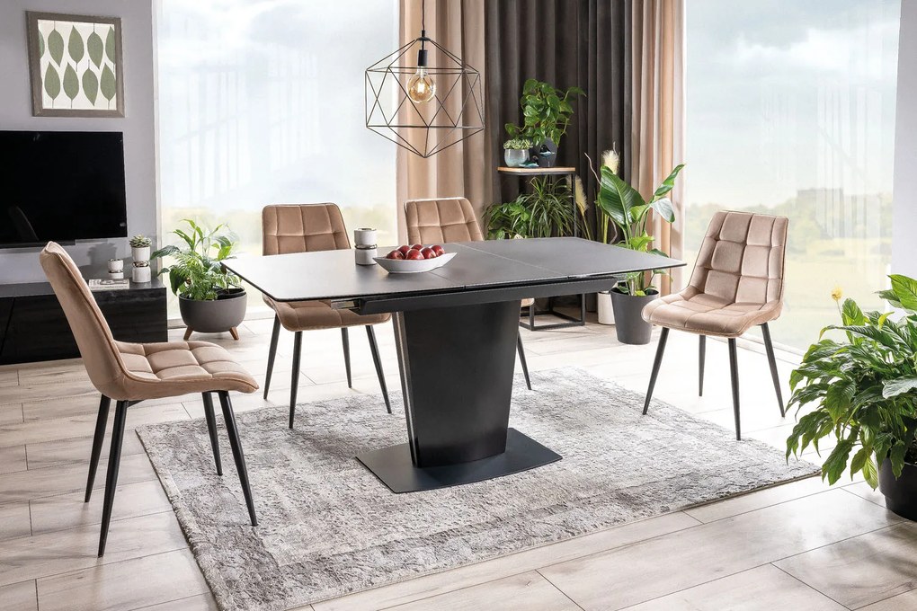 Scaun de sufragerie Charlie (Gri + Negru). Promo -6%. 1050290