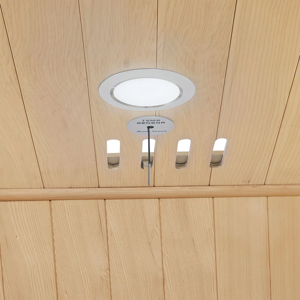 Infračervená sauna Kiruna130 s duálnou technológiou a drevom Hemlock