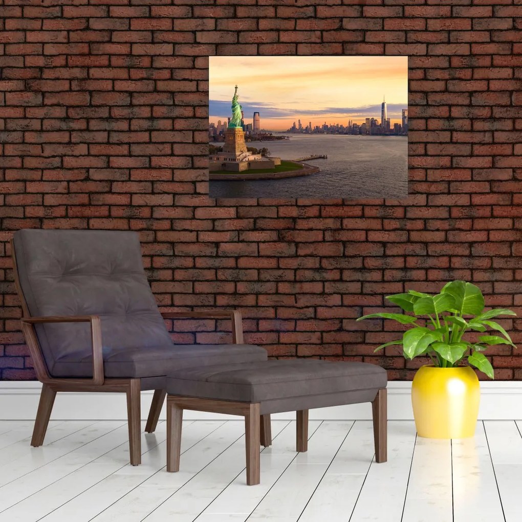 Tablou pe sticlă - Orașul New York (70x50 cm)