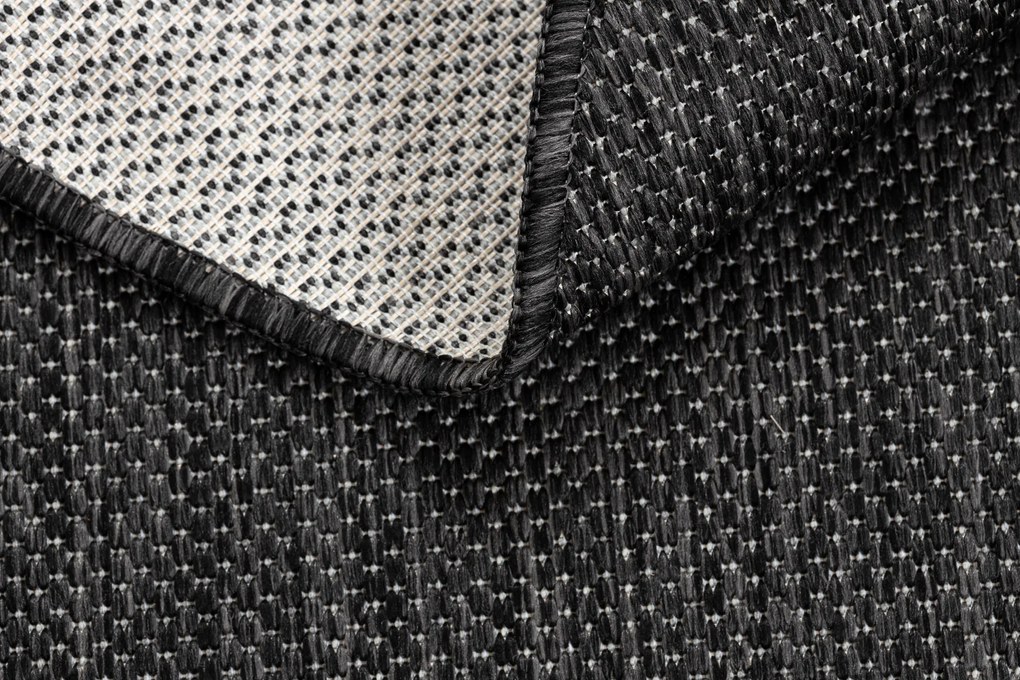 Covor SISAL SION cerc A5165A Melanj țesute plate negru