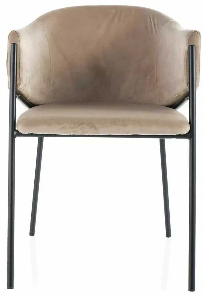 Scaun de bucătărie Serilda Velvet, bej / negru