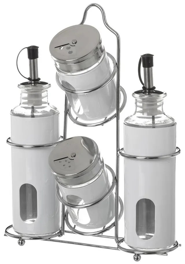 Recipiente pentru ulei și oțet cu suport 4 buc. – Casa Selección