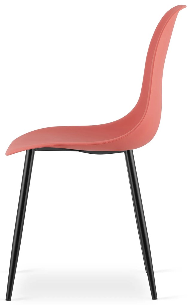 Scaun coral OSAKA cu picioare negre