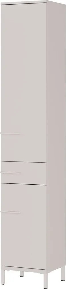 Dulap de baie crem înalt/îngust cu aspect mat 34x190 cm Laurino – Germania