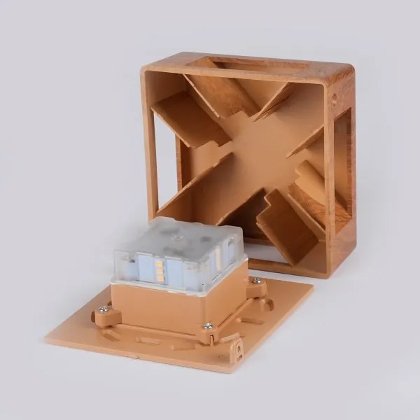 Brilagi - Aplică LED de exterior QUADRAY LED/6W/230V, decor lemn, IP54