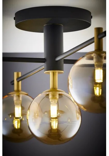 Lustră aplicată Jupiter 2032 FIGARO 5xG9/10W/230V negru/auriu/bej