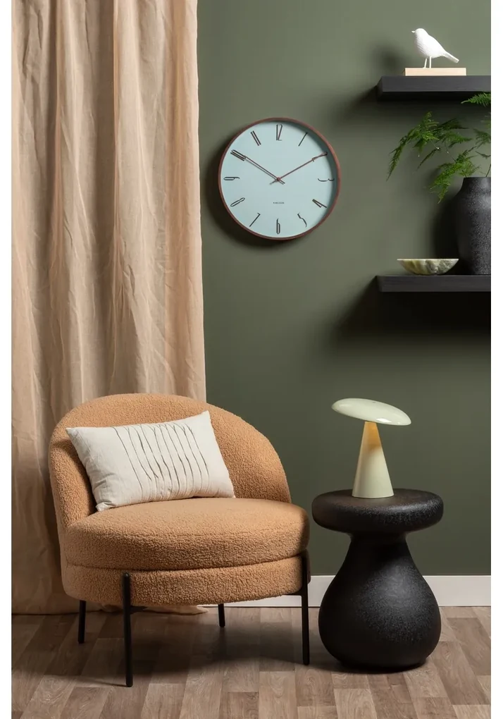Karlsson 6014BL design ceas de perete albastru, diametru 40 cm