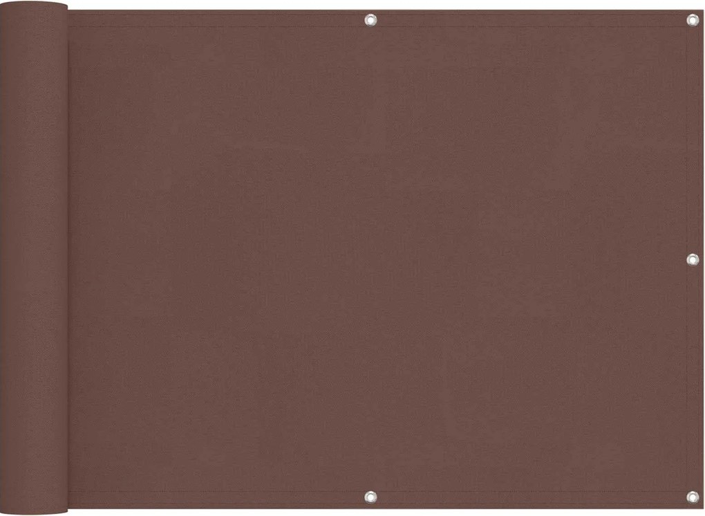 vidaXL Ecran de balcon Maro 75 x 200 cm Oxford alu acoperit cu PU