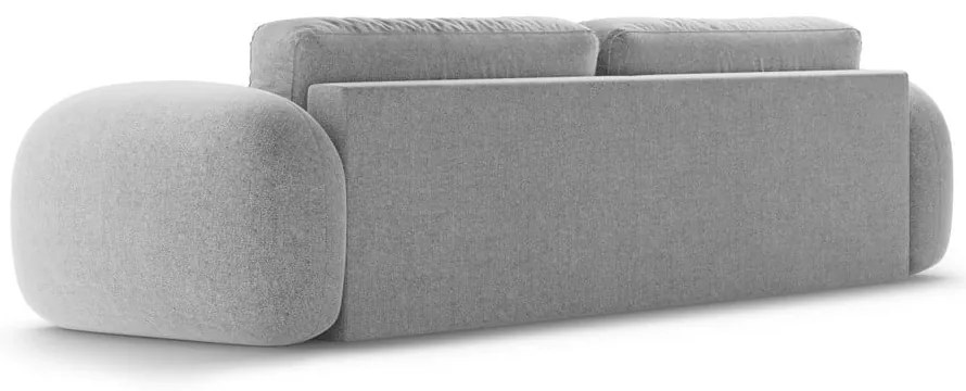 Canapea gri deschis extensibilă/cu spațiu de depozitare cu tapițerie din chenille 262 cm Tonale – Cosmopolitan Design