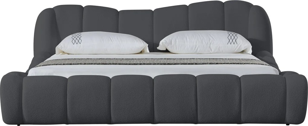 Pat dormitor dumonde, tapitat gri Royal 180x200 cm