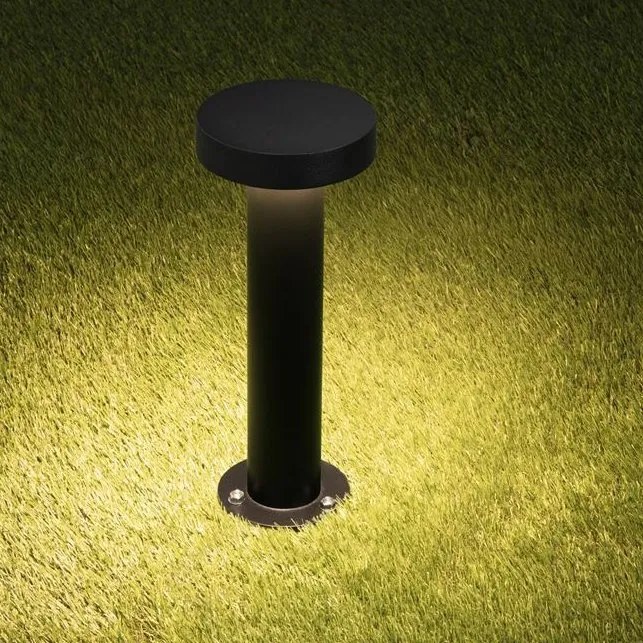 Stalp exterior IP65 LED 3000K GONG negru H-30cm