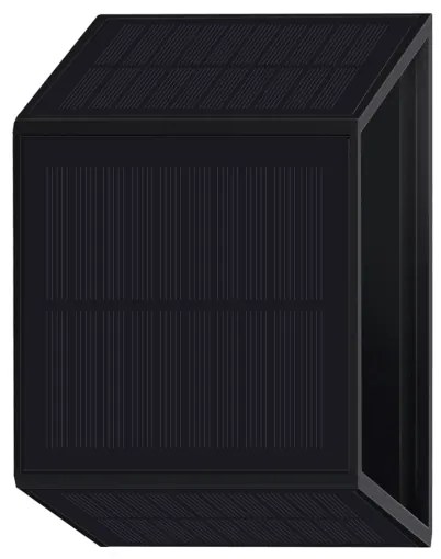 LED lampă solară de perete WINGS LED/2W/1200 mAh 3,7V 3000K IP54 negru