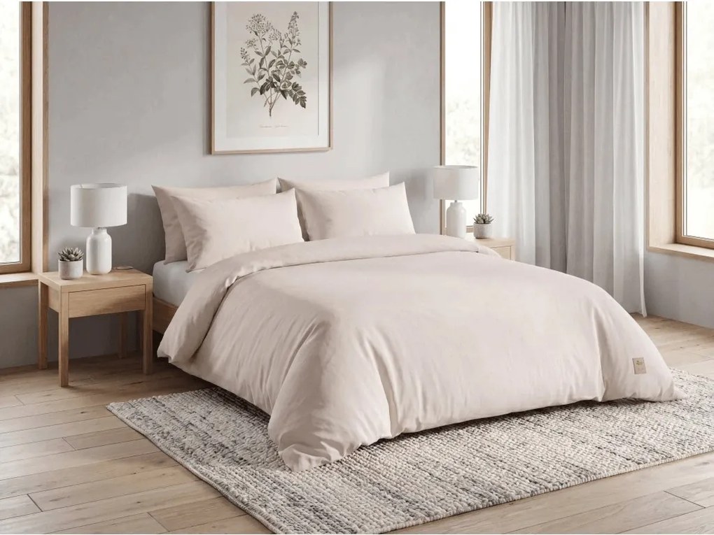 Lenjerie de pat din bumbac FOREVER COLOURS roz deschis Dimensiune lenjerie de pat: 2 ks 60 x 70 cm | 260 x 220 cm
