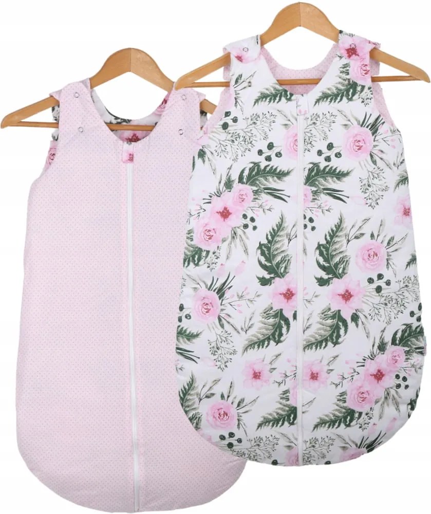 ShopJK SAC DE DORMIT PENTRU COPII - BUMBAC - TRANDAFIRI