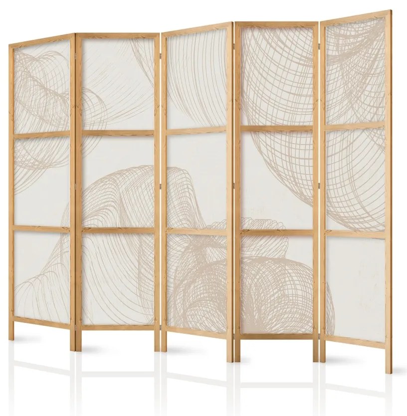 Paravan japonez - Beige shapes on a light background