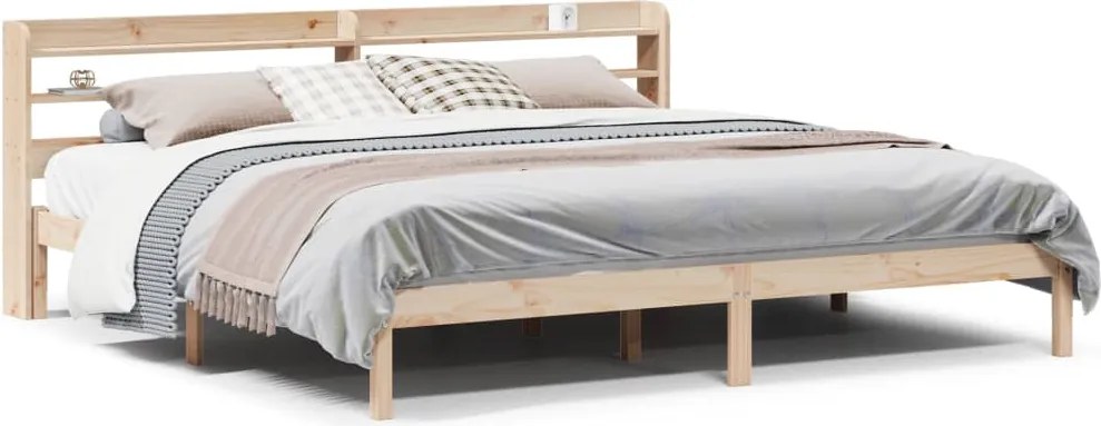 vidaXL Cadru de pat fără saltea, 180x200 cm, lemn masiv pin