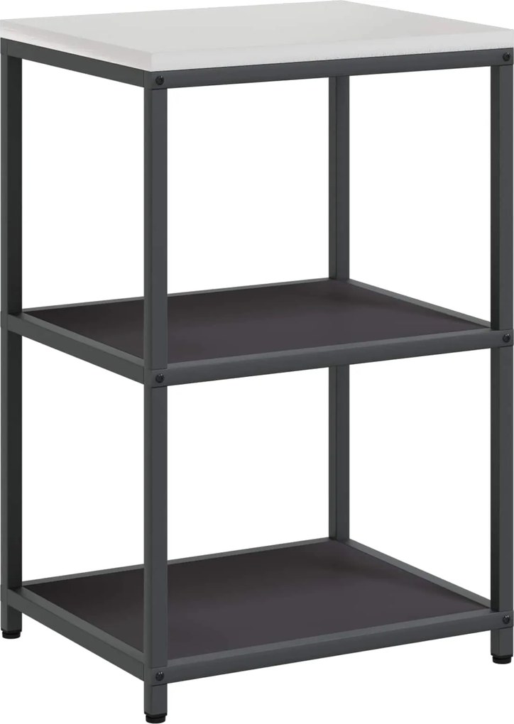 vidaXL Depozitare pentru bucătărie cu raft Negru 60 x 50 x 92 cm Oțel