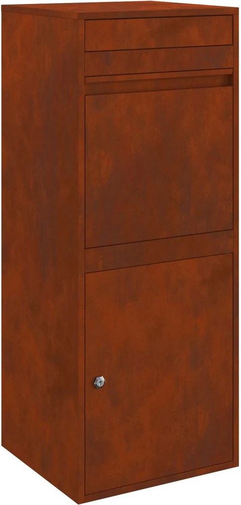 vidaXL Cutie pentru colet cu depozitare Ruginit 41 x 38 x 103 cm