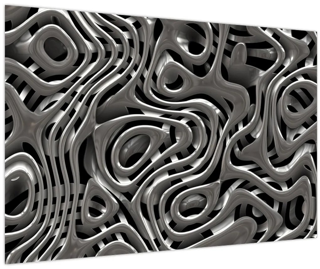 Tablou - Abstractizare metalică (90x60 cm)