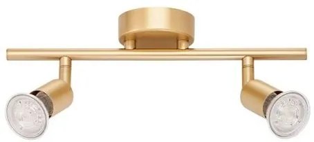 Aplica de perete/tavan cu 2 spoturi design minimalist LUP aurie
