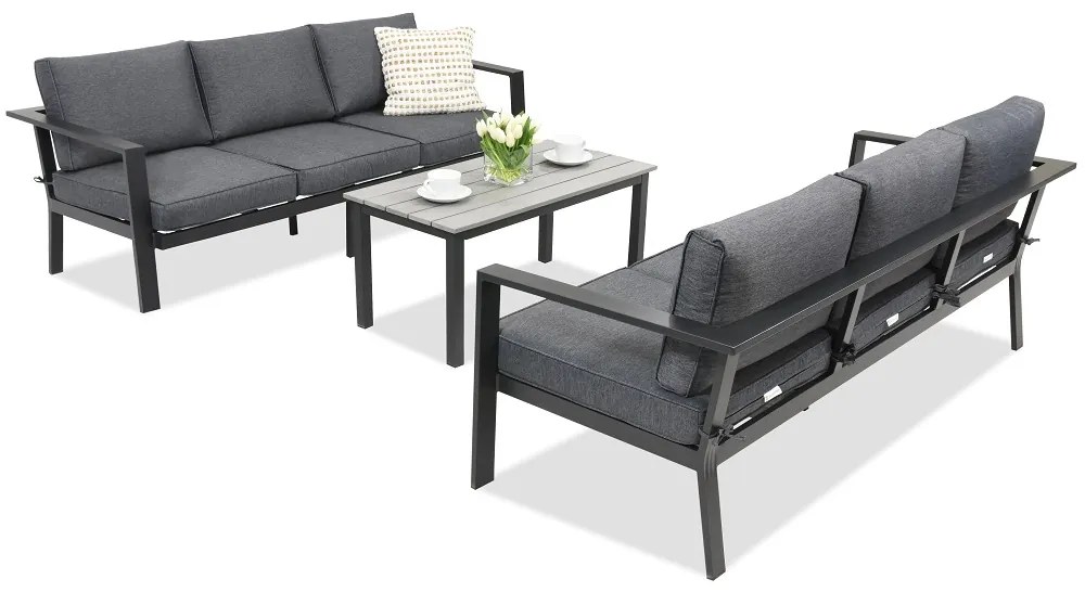 Mobilier de grădină din aluminiu Sydney Coffee Comfort 6 Garden Point antracit