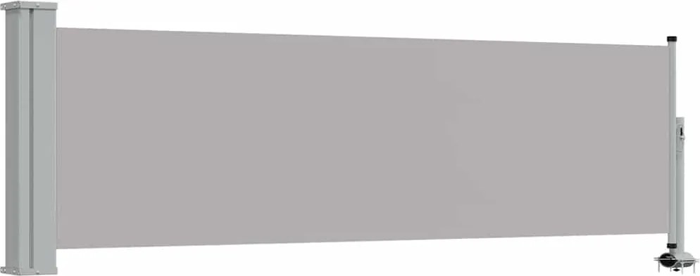 vidaXL Copertină laterală retractabilă de terasă, gri, 80 x 300 cm