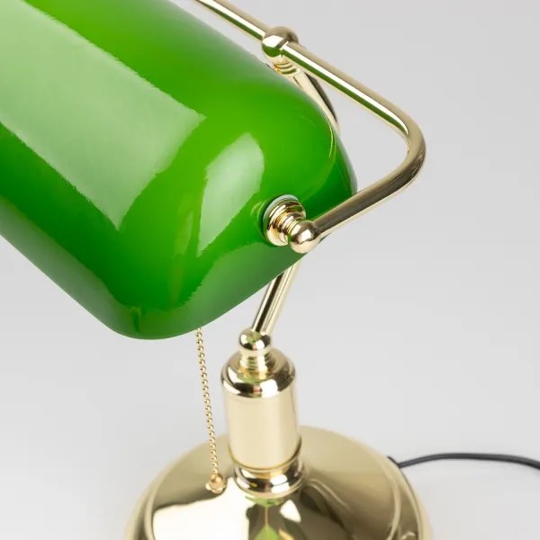 Brilagi - Lampă de birou BANK OFFICE 1xE27/60W/230V auriu/verde