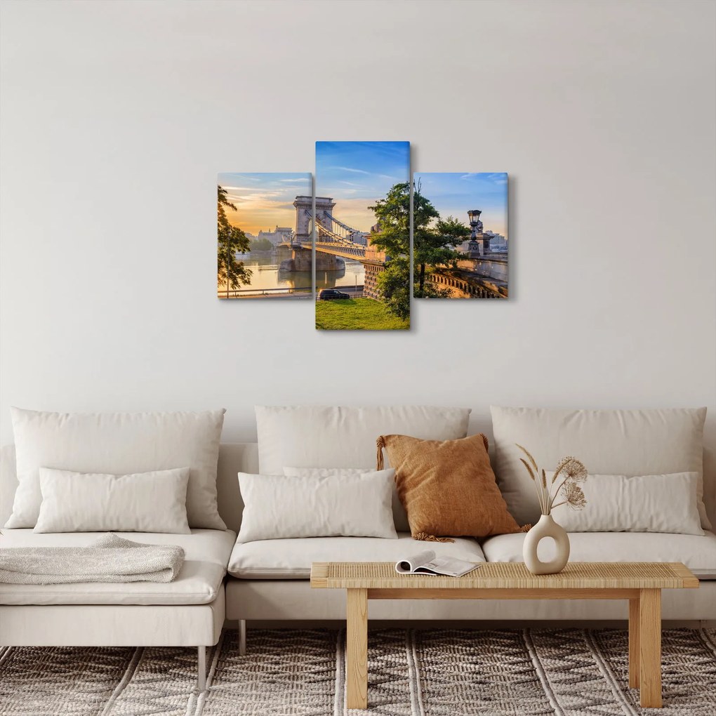 Tablou - Pod peste râu, Budapesta, Ungaria (90x60 cm)