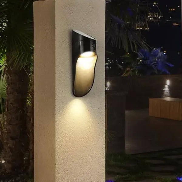 Aplică LED solară cu senzor PALESA LED/1W/3,7V IP65 1800 mAh negru