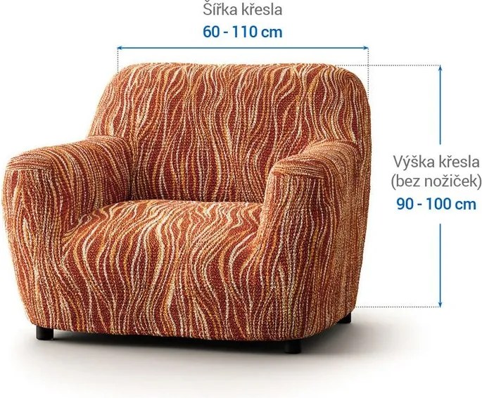 Gaico Huse bielastice UNIVERSO NOU dungi cărămizii fotoliu (l. 60 - 110 cm)