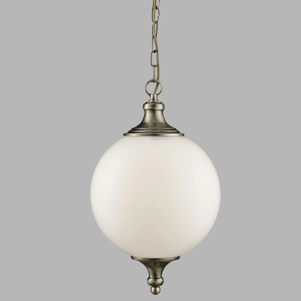 Lustra / Pendul design clasic Avalon alama antic / opal 3051AB SRT