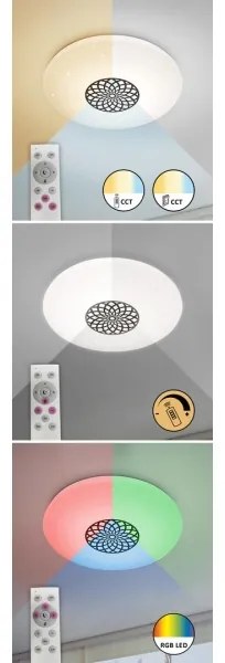 Plafonieră LED RGB dimabilă Rabalux 5364 OPHELIA LED/24W/230V Wi-Fi + telecomandă