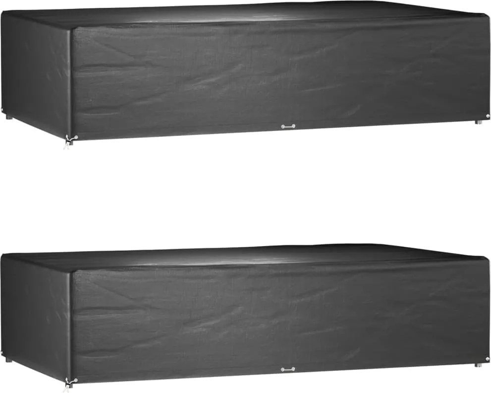 vidaXL Huse pentru mobilier grădină, 12 ocheți, 315x180x75 cm, pătrat