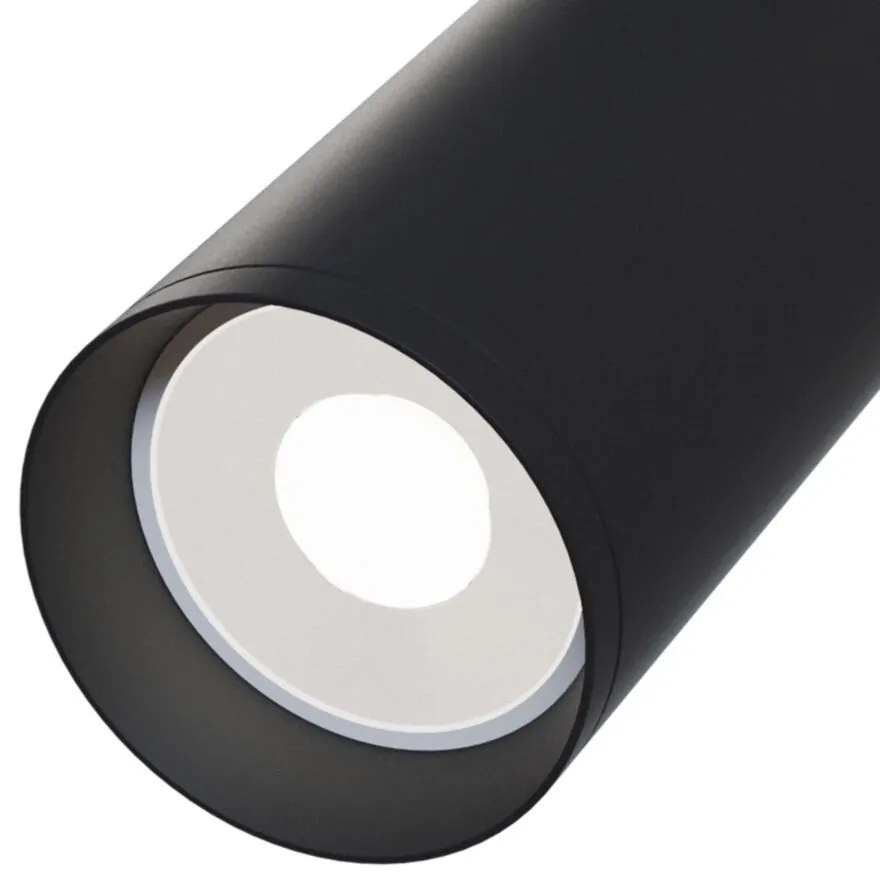 Spot aplicat, plafoniera design tehnic Focus negru