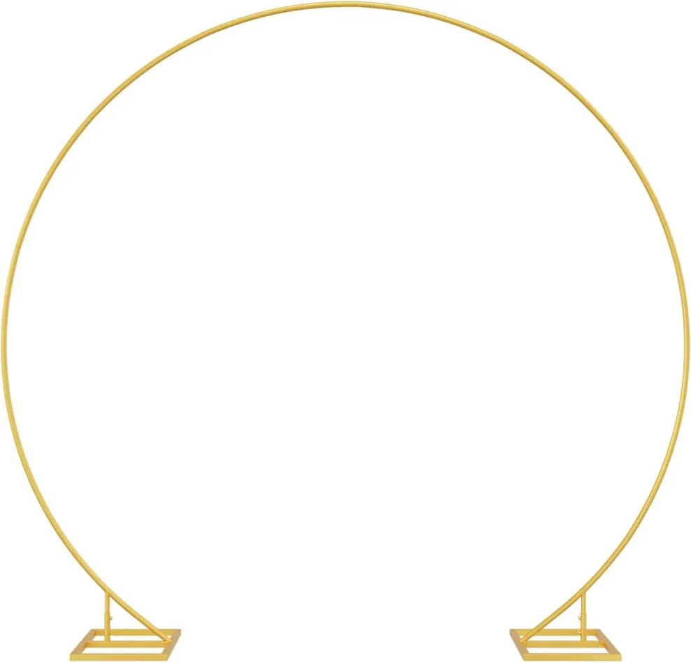 vidaXL Arc de nuntă Auriu 220 x 45 x 200 cm Oțel