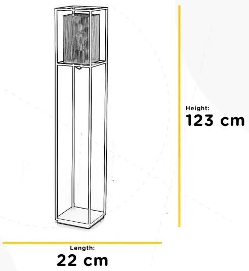 Lampadar ONLI MALIK 1xE27/22W/230V auriu/negru