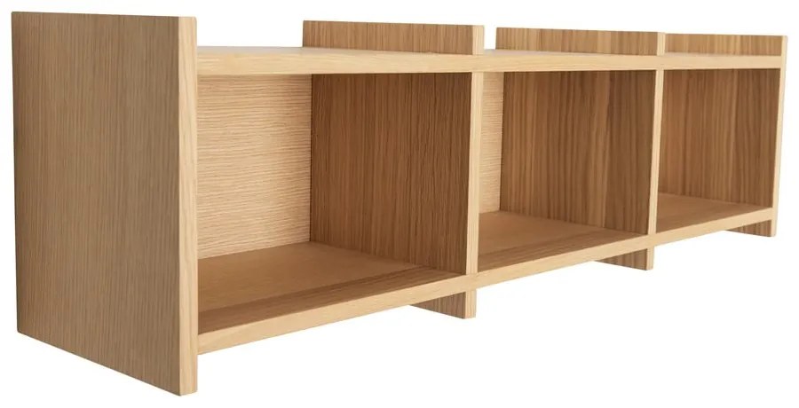 Raft în culoare naturală etajat cu aspect de lemn de stejar 80 cm Focal – Hübsch