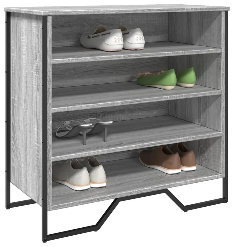 vidaXL Pantofar, gri sonoma, 80x38x78 cm, lemn compozit