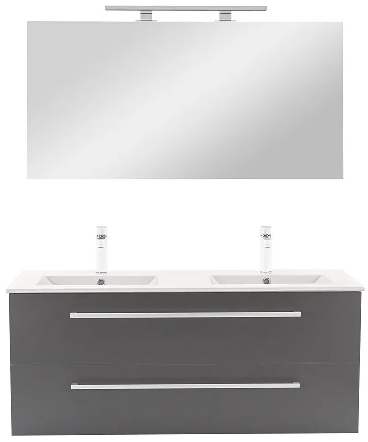 Mobilier complet de baie Vario Clam 120 alb-antracit