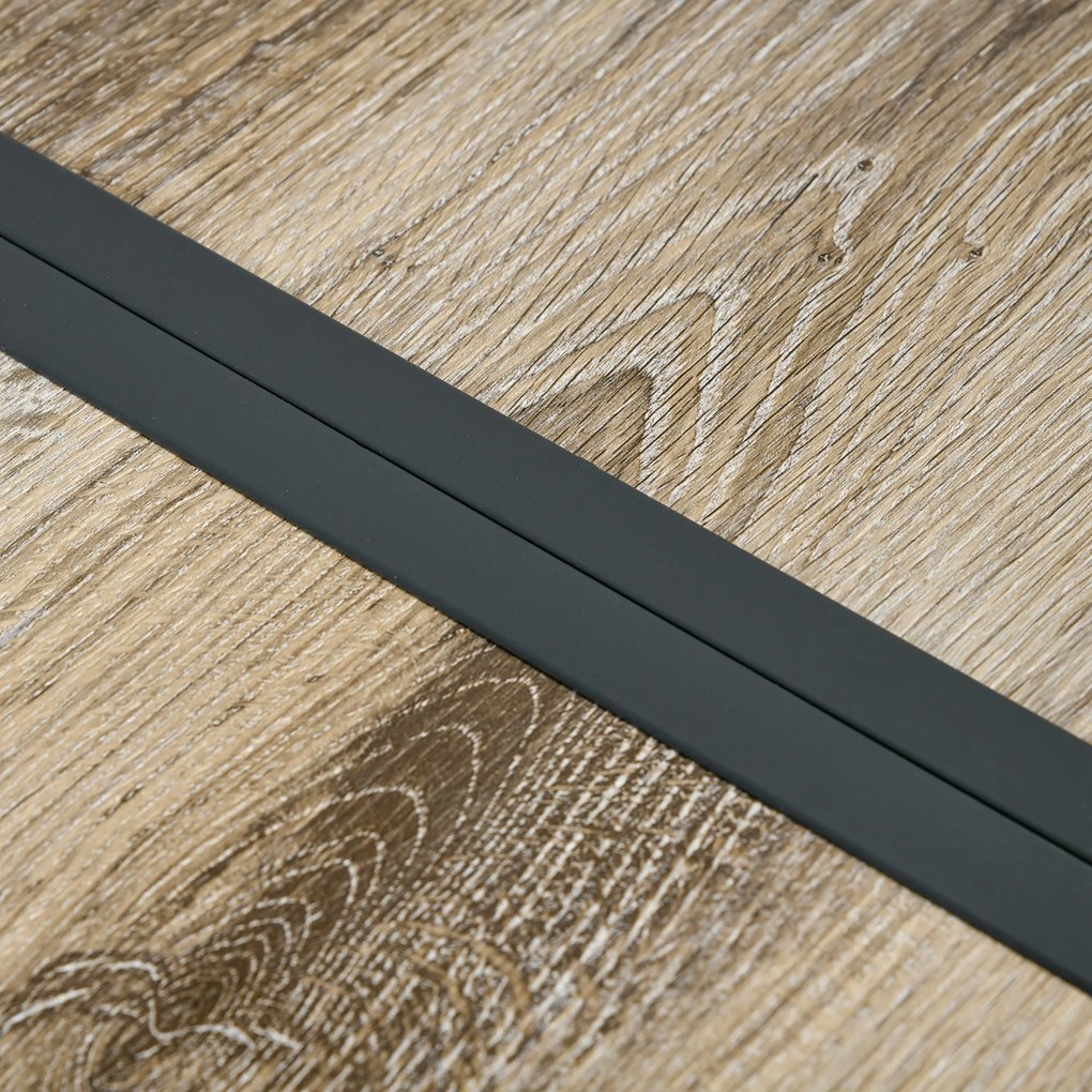 Outsunny Masă de Patio, Masă de Balcon, Masă de Dining pentru Exterior 145 x 85 cm pentru 6 Persoane cu Efect de Lemn, Cadrul din Oțel, Gri | Aosom Romania