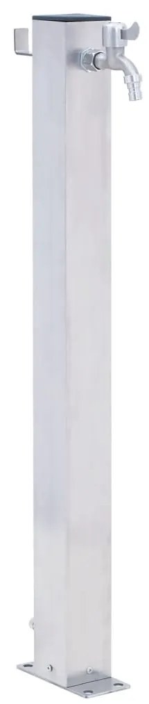 Coloana de apa de gradina, 40 cm, otel inoxidabil, patrat