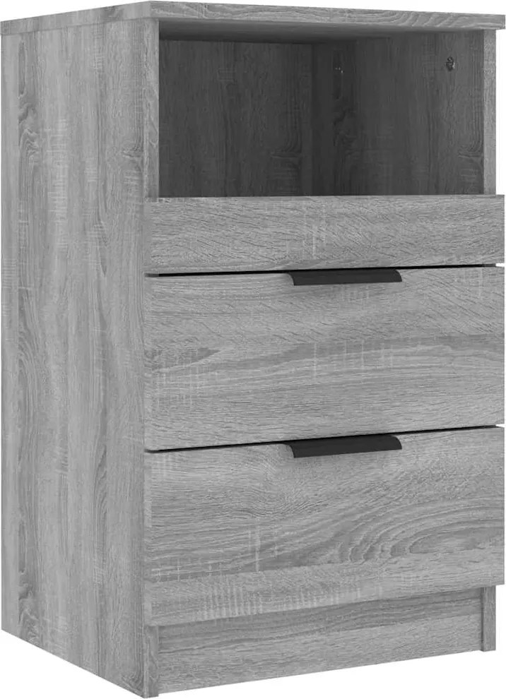 vidaXL Noptieră, gri sonoma, lemn prelucrat