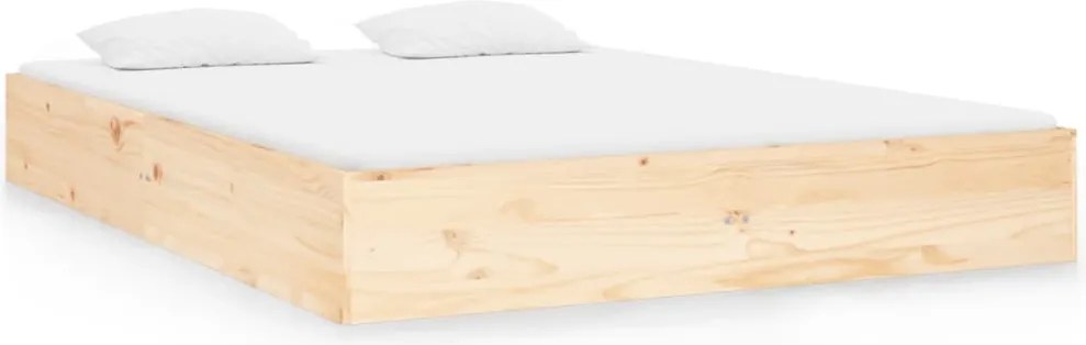 vidaXL Cadru de pat, 140x190 cm, lemn masiv de pin