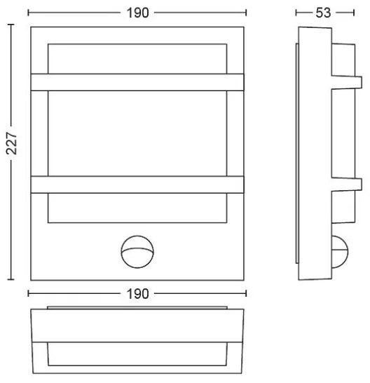 Aplică LED de exterior cu senzor Philips PETRONIA LED/3,8W/230V IP44
