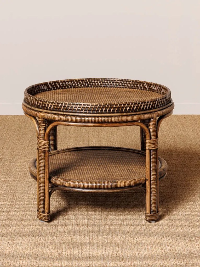 Masuta de cafea, rotunda, din rattan, Veracruz