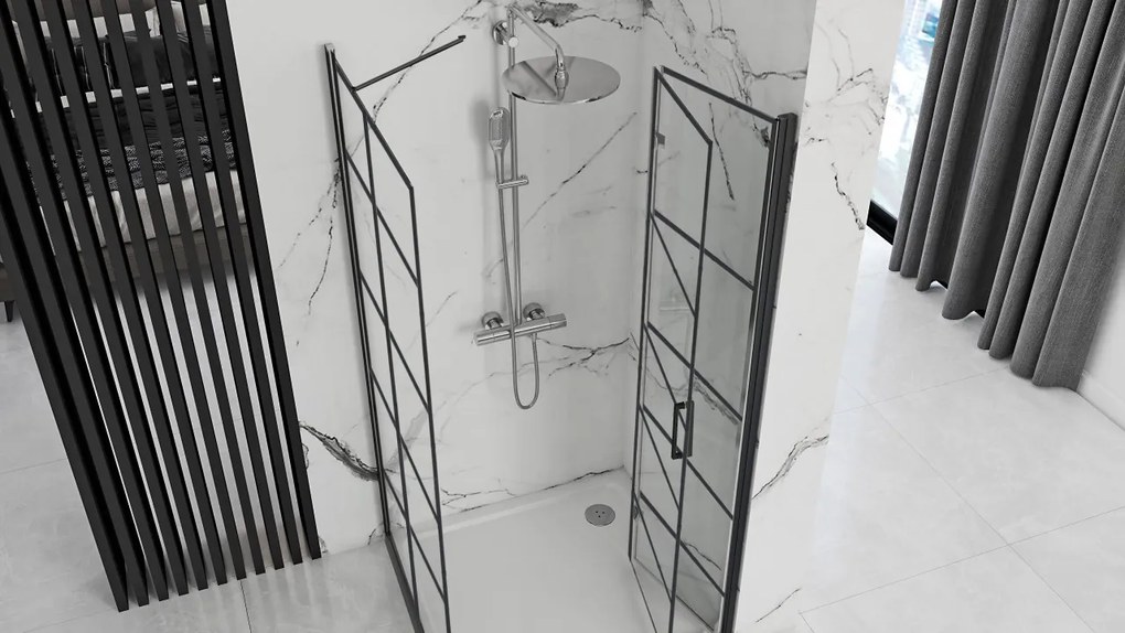 Cabina de dus Rea Molier Black 80x80
