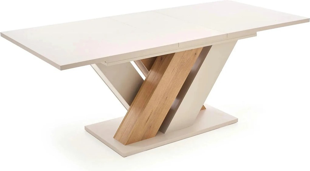 Masa moderna bucatarie BRANDON, casmir/stejar, PAL laminat, 160/200x90